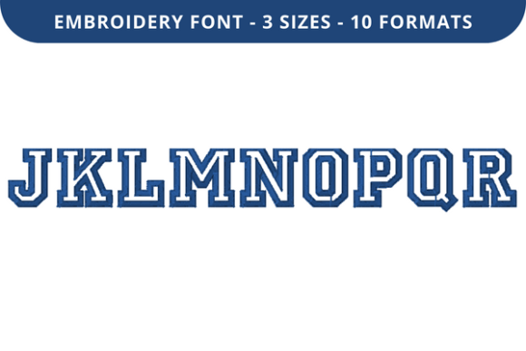College Outline Font J to R