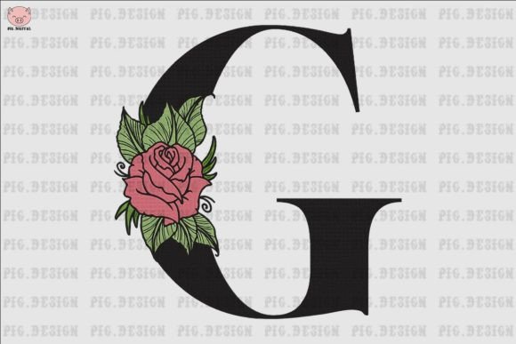 Flower Rose Font G