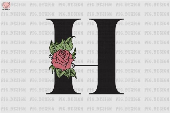 Flower Rose Font H