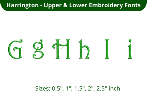 Harrington Font GHI
