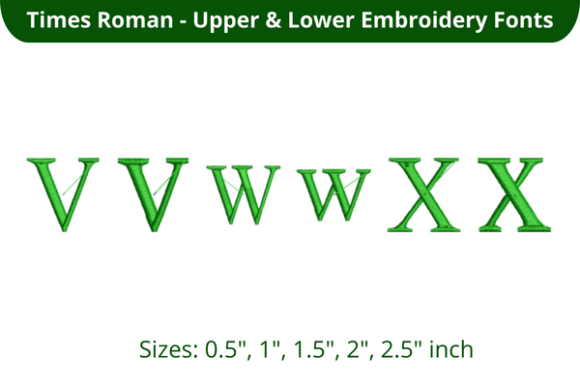 Times Roman Font VWX